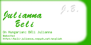 julianna beli business card